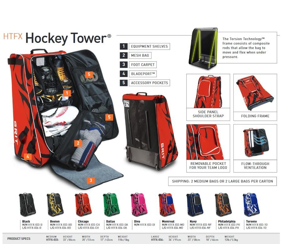 Special Hockey Grit Tower Bag Htse Junior 33