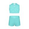 HEGHERFEL - TOP SEM MANGAS COM CALÇÕES DE TULLE E LYCRA